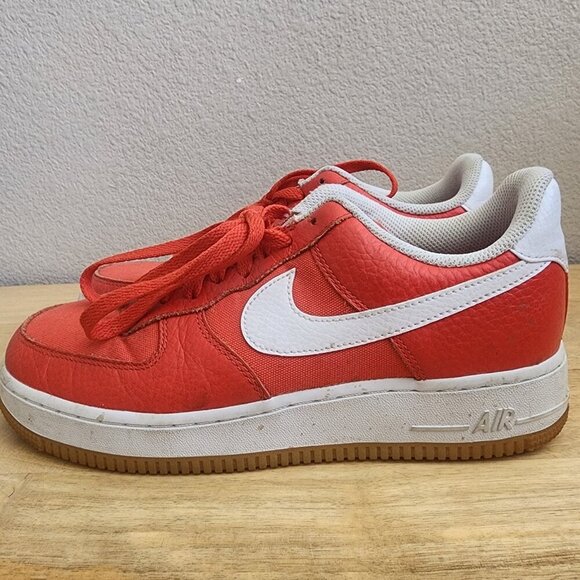 Nike Air Force 1 Low Team Orange White 896185-601 2017 Men's Size 9 - Picture 5 of 13